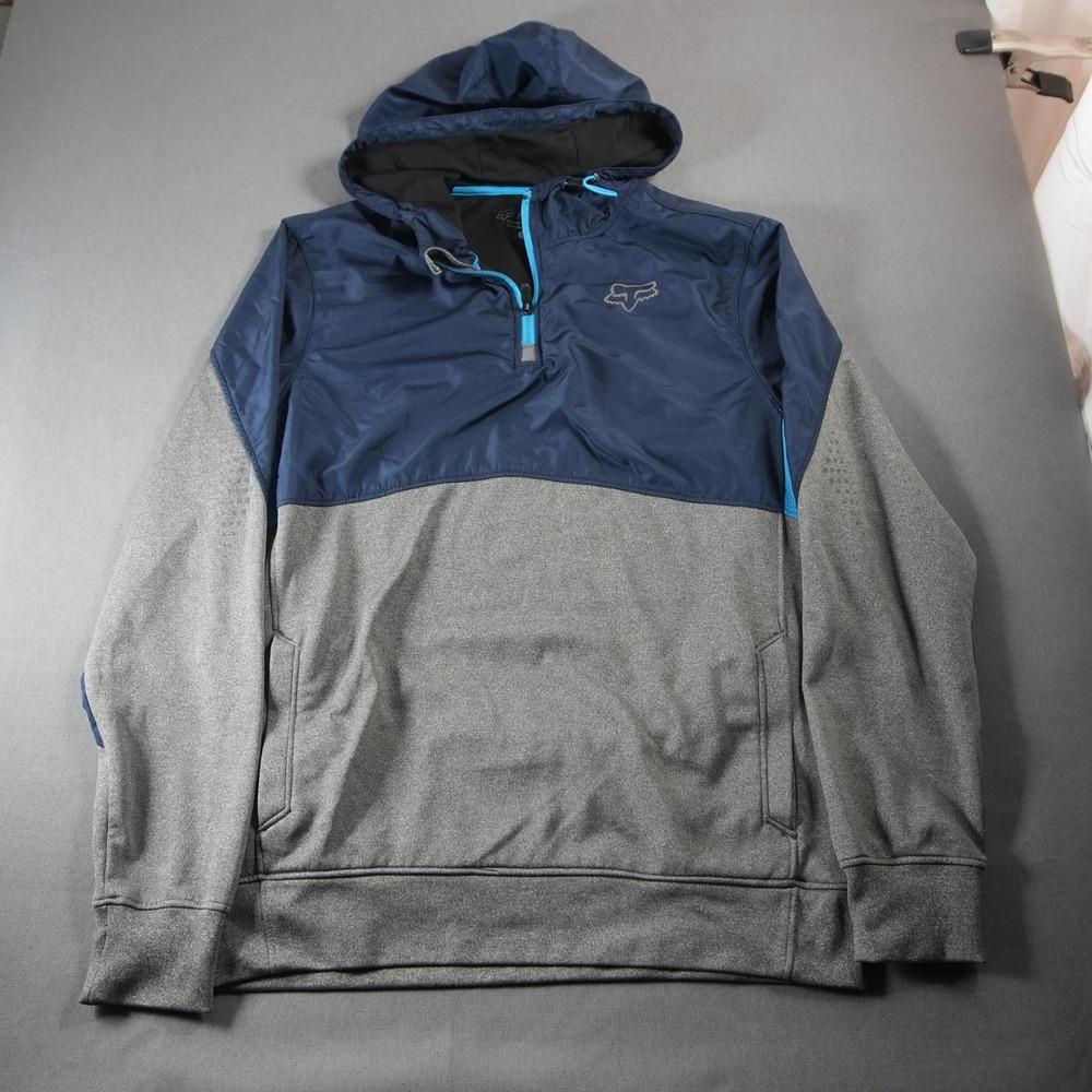 Fox Active Racing Active 1/4 Zip Hooded Everyday Men Jacket MTB Gym Racing M - Picture 3 of 16
